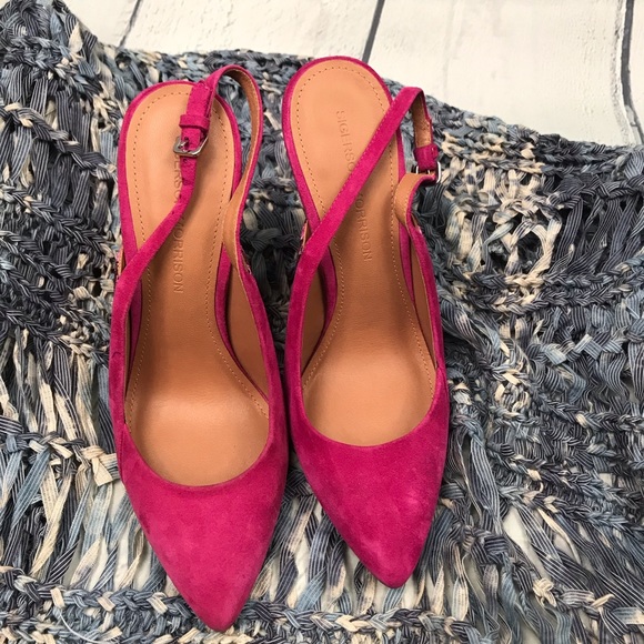 Sigerson Morrison Monte 2 Suede & Snakeskin Pumps - Picture 3 of 8